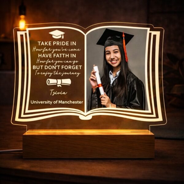 Open Book Graduation Lamp