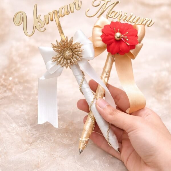 Personalized Couple Nikkah Pen Duo