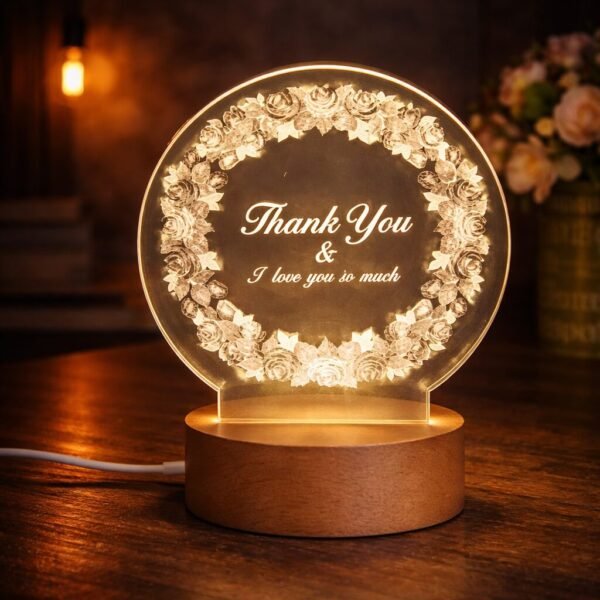 Thank You Message Acrylic Lamp