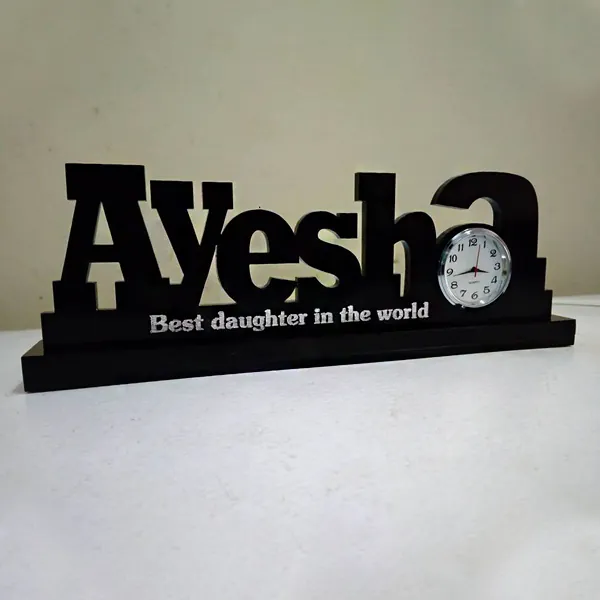 Customized Name Table Clock - Image 3