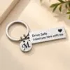 Drive Safe Metal Keychain