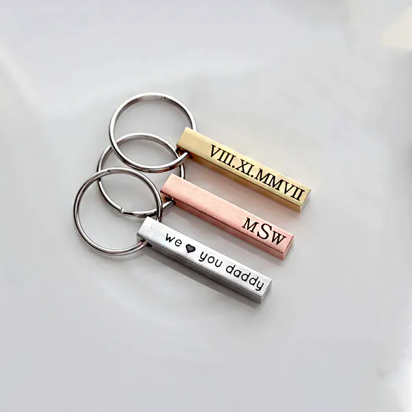Personalized 3D Bar Keychain Colors