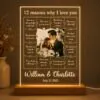 12 Reasons Why I Love You LED Lamp