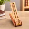 Personalized Wooden Pen with Holder