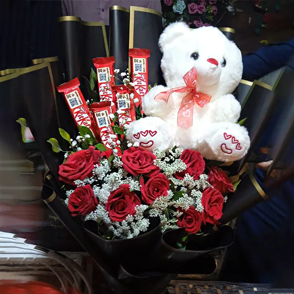 Teddy & Roses Chocolate Bouquet