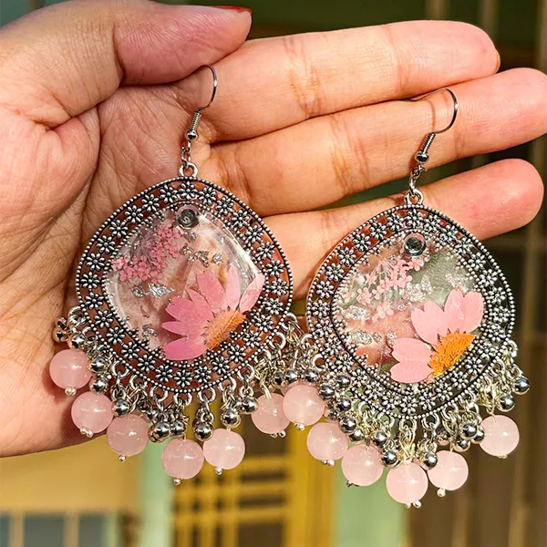 Daisy Elegance Earrings Pink