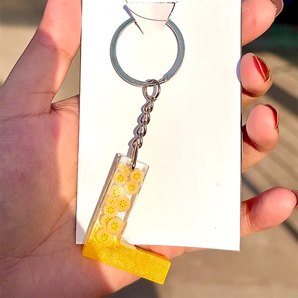 Fruity Alphabet Resin Keychain - Image 4