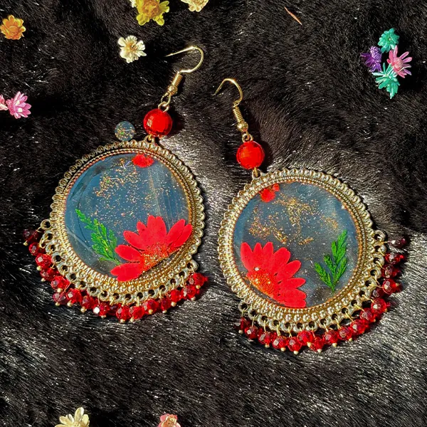 Glow Resin Art Earrings