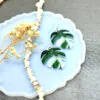 Glow Resin Leaf Earrings