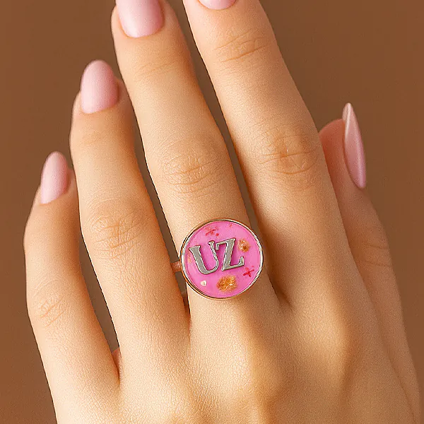 Initials Resin Ring