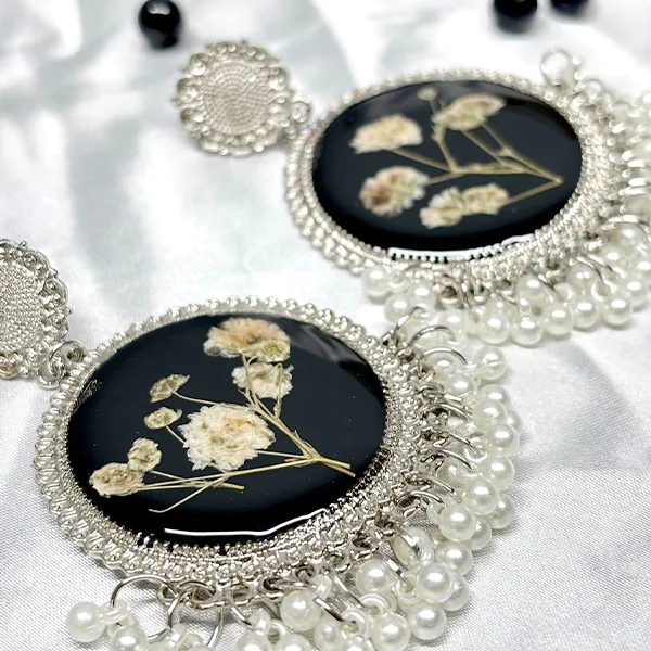 Petal Harmony Resin Earrings