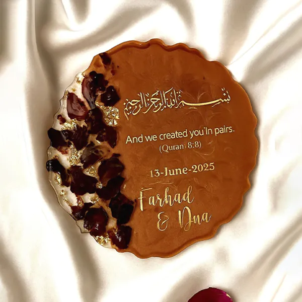 Resin Wedding Date Frame