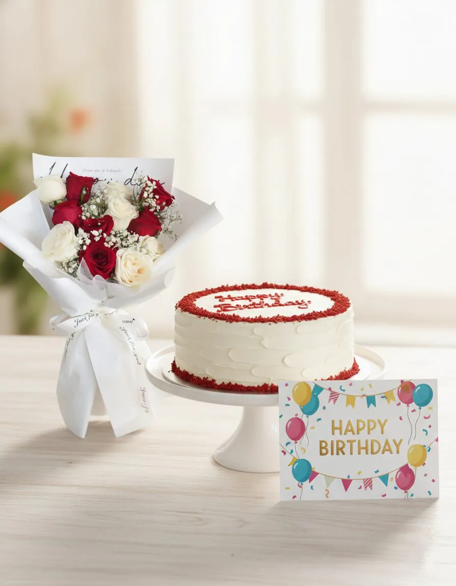 Birthday Velvet Bloom Combo