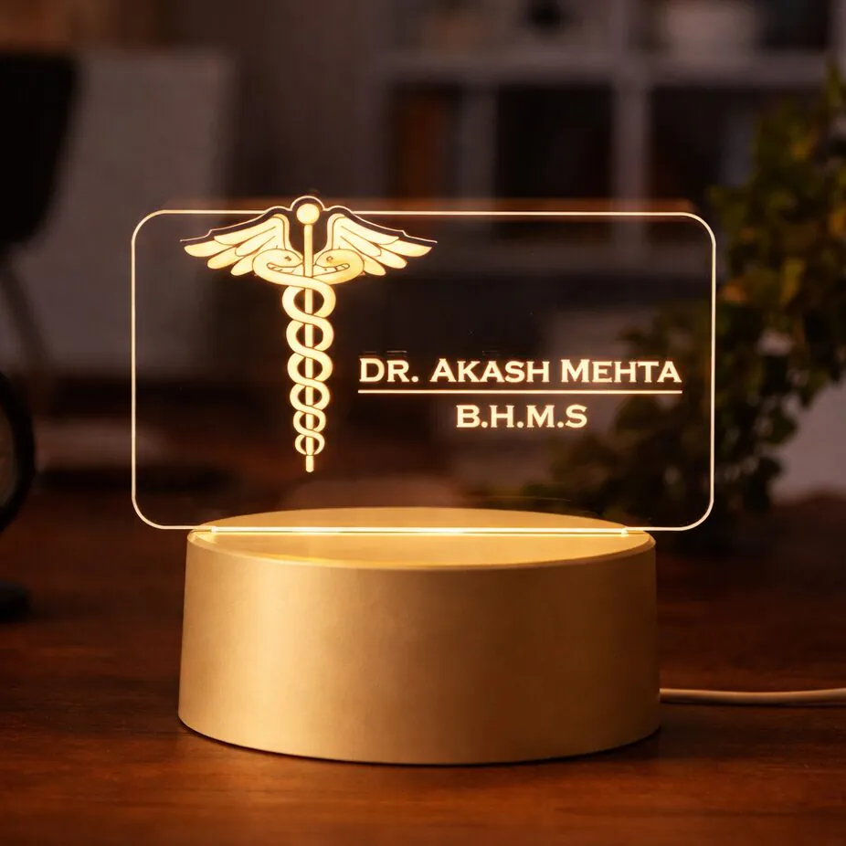 Doctor Name Lamp
