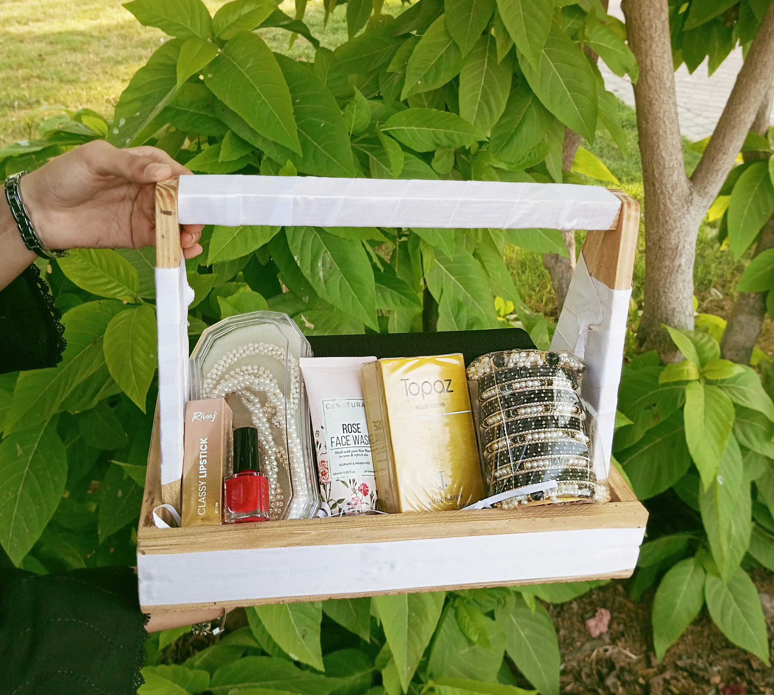Mother's Day Wooden Basket