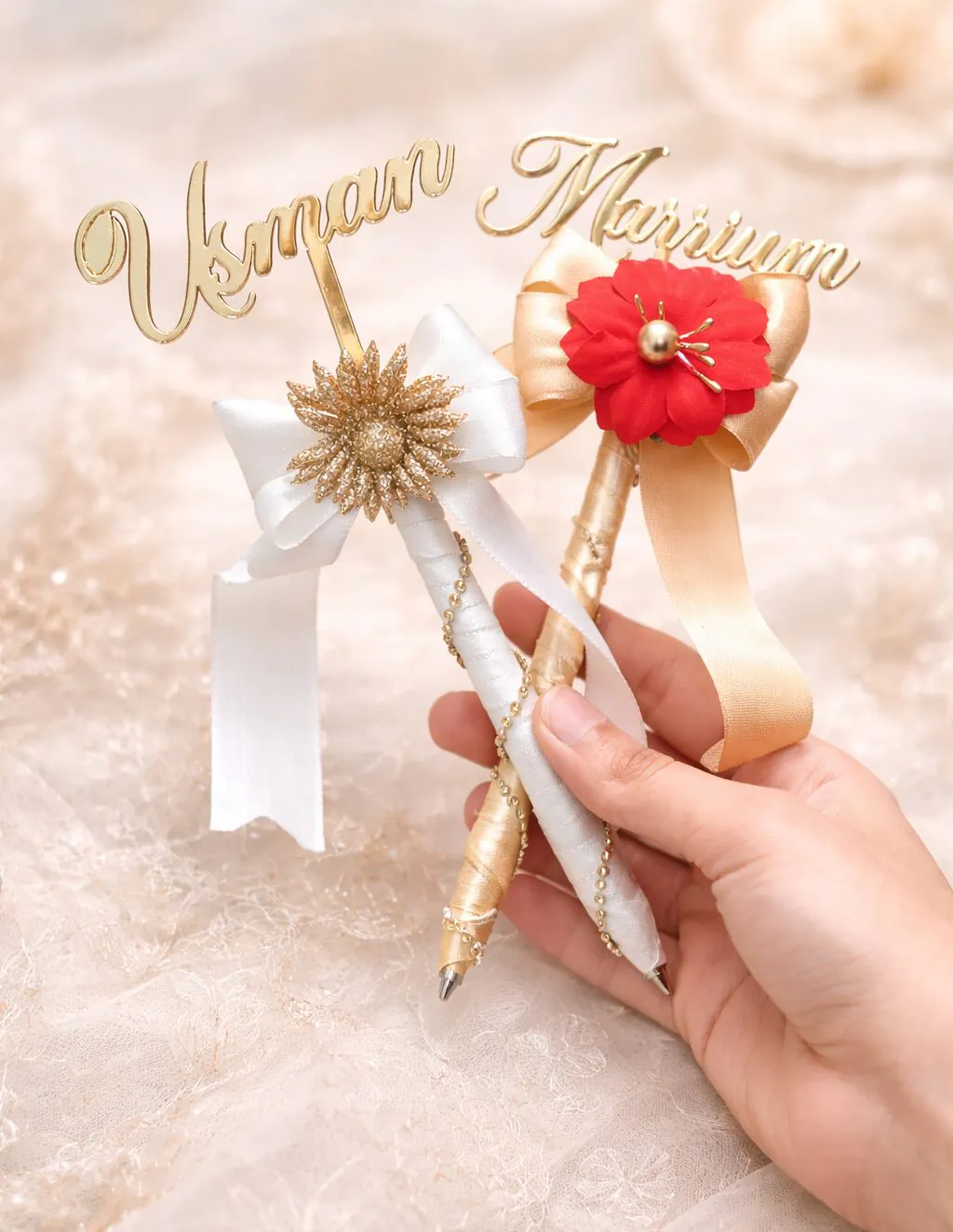 Personalized Couple Nikkah Pen Duo