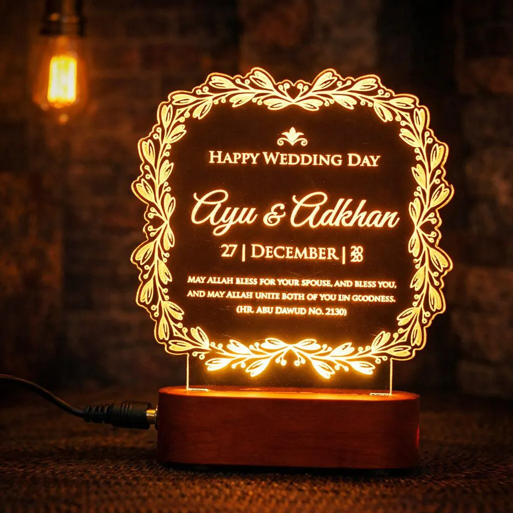 Wedding Acrylic Lamp