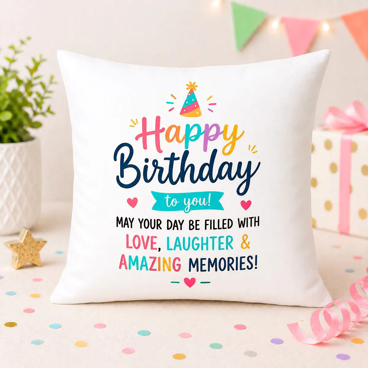 Birthday Wishes Quote Cushion